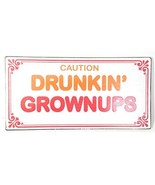 WorldBazzar Hand Carved Caution Drunkin&#39; Grownups Cute Funny Coffee Love... - £15.77 GBP
