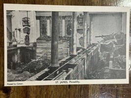 WW2 WWII Postcard ST. JAMES, Piccadilly  Vintage Collectable 1940s - $5.89