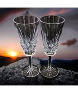 Waterford Crystal Lismore Champagne Flutes Cordial Glasses Set Ireland E... - £70.60 GBP