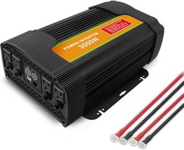 Bygd 3000 Watt Power Inverter, 12V Dc To 110V Ac Car Battery Inverter, Black - £155.53 GBP