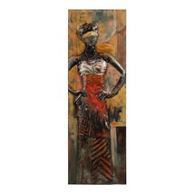 Primo Mixed Media Hand Painted Iron Wall Sculpture - Miss-Tic - £203.15 GBP