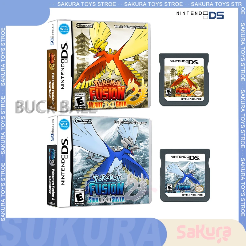 Pokemon Heart Gold Fusion 2 Ds/nds Game Card Heartgold French Version Support - £17.47 GBP+