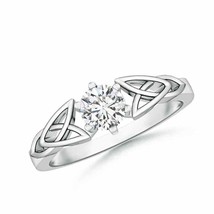 ANGARA Round Natural Diamond Celtic Knot Ring in 14K Gold (Grade-HSI2, 0.47 Ctw) - £785.26 GBP