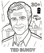 Serial killer coloring page / killer coloring page/ Ted Bundy Colouring ... - $0.98