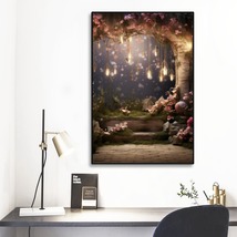 Painting Enchanted Forest Modern ArtFramed Mural 12&#39; X 18&#39; Home Decor Wall Art - £36.98 GBP
