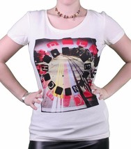 Bench UK Donna Simsbury Crema Grafico Moda T-Shirt BLGA2368 Nwt - $18.64