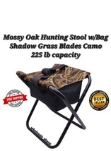 Mossy Oak Folding Hunting Stool with Bag Shadow Grass Blades Camo Max 225lb Cap. - £16.74 GBP