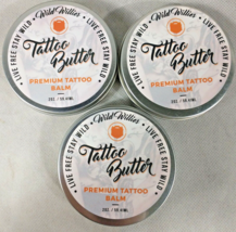 3 Cans Wild Willies Tattoo Butter Premium Tattoo Balm 2 Oz.  Each - $14.95