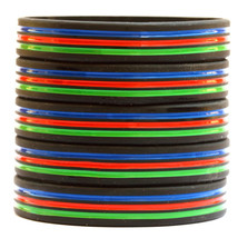 5 of Triple Stripe Wristbands - Bracelets with The Thin Blue, Red, Green Line - $10.77