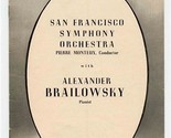 San Francisco Symphony Program 1941 Alexander Brailowsky Menuhin Stokowski  - £14.02 GBP