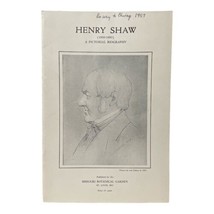 Vintage 1957 Henry Shaw Pictorial Biography Missouri Botanical Garden Bo... - $7.99