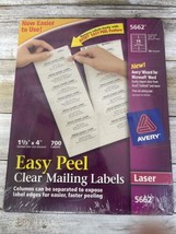 Avery Easy Peel Laser Mailing Labels, 1-1/3 x 4, Clear, 700/Box - £18.33 GBP