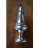 Sterling Silver Salt Shaker Glass Lined by Columbia weighted pepper spices - $220.00