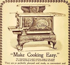 Weir Glenwood Stove Wood Range 1897 Advertisement Victorian Appliance AD... - £19.76 GBP