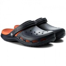 Croc Men&#39;s Modi Sport Rubber Clog 204143 Navy Blue/Tangerine  Size 4M - $27.17