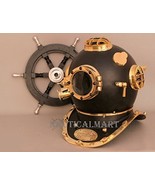 Nauticalmart Vintage U.S Navy Mark V Model Diving Divers Helmet Full Brass  - £253.78 GBP