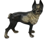 Antique Cast Iron Boston Terrier Bull Dog 6 LB Door Stop Statue - $128.69