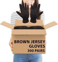 25 Dozen 300 Pair Brown Jersey Gloves Work Cotton Gloves Small Lady Size Lot - £287.60 GBP