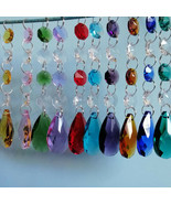 15Pcs Hanging Crystal Lamp Prism Parts Pendant 38mm Teardrop with Octago... - £14.63 GBP+