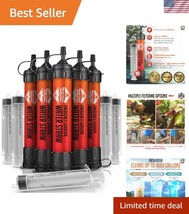 5 High-Capacity Emergency Water Straws – Lightweight Filters for 1800 Ga... - $104.99