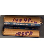 Jefferson Nickels 1982 &amp; 1983 - two Roll of 40 -1984P  &amp; 1985P  Nickel - $27.34 CAD