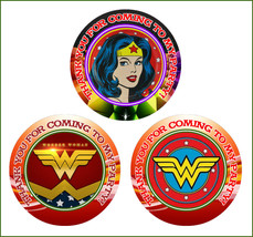 12 Wonder Woman Symbols Birthday Party Favor Stickers (Bags Not Included... - £8.66 GBP
