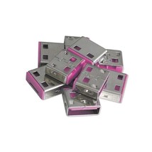 LINDY USB Port Blocker (without key) - Pack of 10 Colour Code: Pink  - $36.00