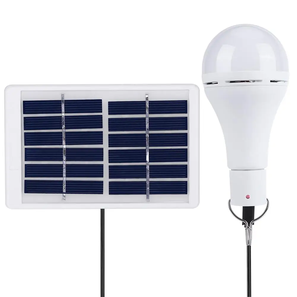 5 Modes 20 COB LED Solar Light Bulb Portable hang lamp USB Rechargeable  Bulb La - £42.85 GBP