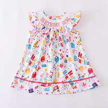 Boutique Birthday Girls Embroidered Smocked Dress - £5.58 GBP+