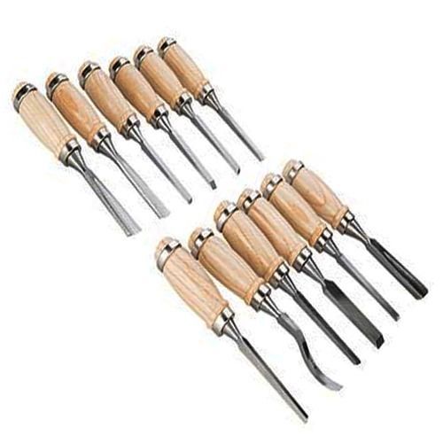 PRECISION WOOD CARVING SET 12 PIECES CARBON STEEL 135MM STEEL CHISEL U129 - $34.85