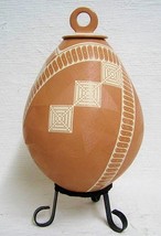 Mata Ortiz 12&quot; Hand Built Hand Etched Lidded Pottery Vase, Gerardo Lucero Andrew - £521.50 GBP