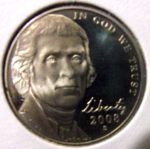2008-S Jefferson Nickel - Cameo Proof - $2.97
