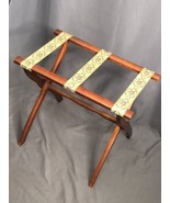 Vintage Scheibe Wooden Folding Luggage Suitcase Rack Hotel Stand Tapestr... - £117.33 GBP