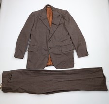 Vintage 70s Streetwear Mens 40L Thrashed 2 Piece Heavy Wool Blend Weddin... - $89.05