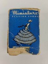 Vintage Miniature Travel Playing Cards Victorian Girl Umbrella Poodle Set No 199 - £13.09 GBP