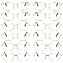 12 PK Mens Womens Metal Frame Clear Lens Reading Glasses Fashion Classic Readers - £17.14 GBP