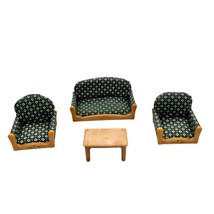 Calico Critters Sylvanian Families Green Living Room Sofa Chairs Replacement Fur - £14.54 GBP