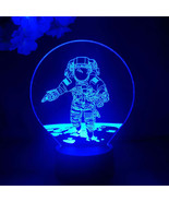 Landing On The Moon Astronaut 3D Visual Nightlight for Kids Child Bedroo... - $16.02 CAD+
