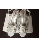 ANNE KLEIN Womens White Strappy Wedding Sandal Heels Size 7,5 M Open Toe... - $470.41 MXN
