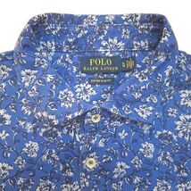 Polo Ralph Lauren Blue Floral Button Collar Shirt Mens XL Custom Slim Fi... - $18.92