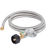 6FT Propane Hose Regulator with Gauge,Qcc1 Connection for Most LP Gas Gr... - $52.74 CAD