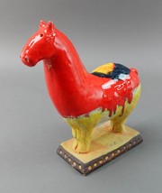 Ivo De Santis Gli Etruschi Raymor MCM Italian Art Pottery Orange Horse F... - £712.03 GBP