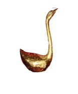 VINTAGE MCM Elegant Brass Swan Goose Figurine 8.25&quot; Korea Decor/Paperweight - $367.97 MXN