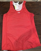 New Under Armour UA Red White  Double Reversible Women&#39;s Jersey Size S S... - $15.99
