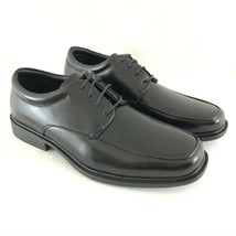 Bruno Marc Mens Oxfords Lace Up Square Toe Black Faux Leather Formal Size 11 - £25.43 GBP