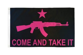 Pink Come and Take it 3x5 Poly Flag - $4.88