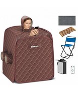 800W 2 Person Portable Steam Sauna Tent SPA with Hat Side Holes 3L Steam... - €127,84 EUR