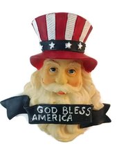 U. S. A. Holiday Pin (God Bless America Santa) - £5.92 GBP