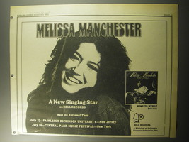 1973 Melissa Manchester Home to Myself Album Advertisement - A new singing star - £13.89 GBP