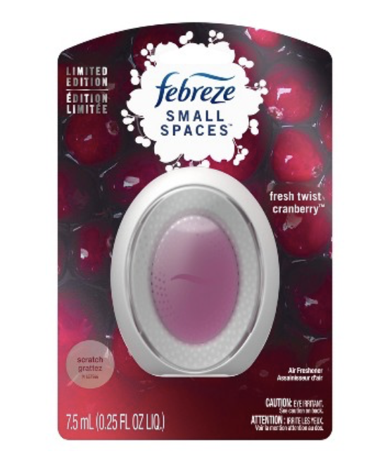LIMITED EDITION Febreze Small Spaces Air Freshener, Fresh Twist Cranberry - $7.95